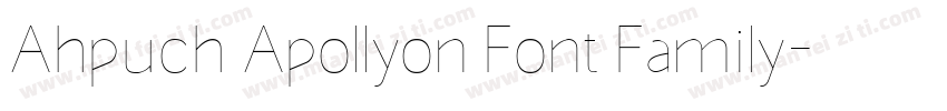 Ahpuch Apollyon Font Family字体转换
